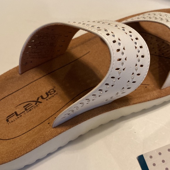 Flexus by Spring Step SZ 8.5 Bayshore White Slides Sandals NIB - Picture 11 of 14